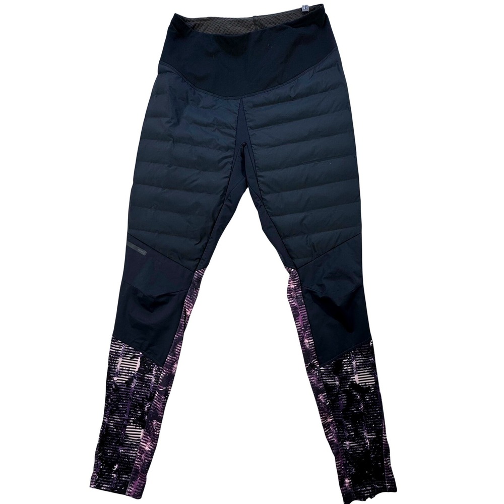 Craft SubZ Padded Tights Womens L Black Purple Insulated Winter Running Skiing
